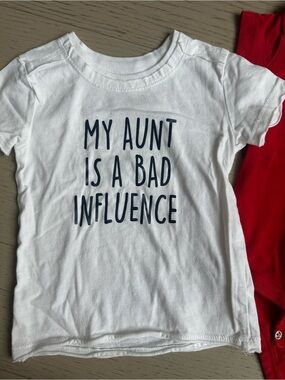 NEST Fragrances White Kids Tee with Navy Slogan